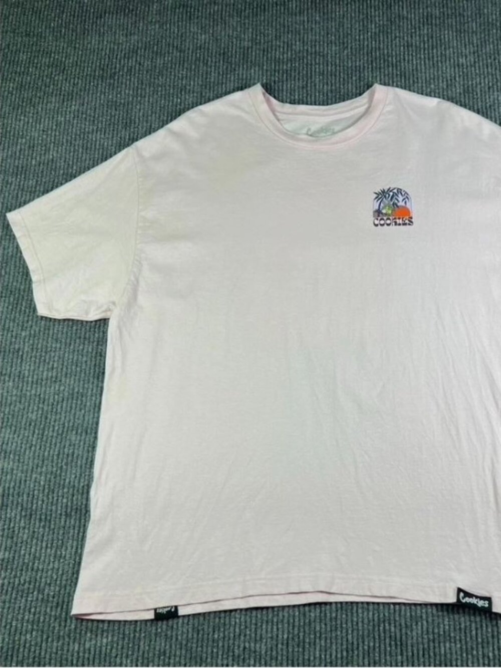Cookies T Shirt Mens 2XL Pink Logo Graphic Streetwear Cotton Tagless Casual